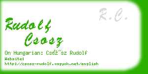 rudolf csosz business card